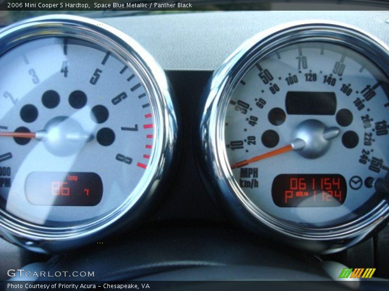 Space Blue Metallic / Panther Black 2006 Mini Cooper S Hardtop