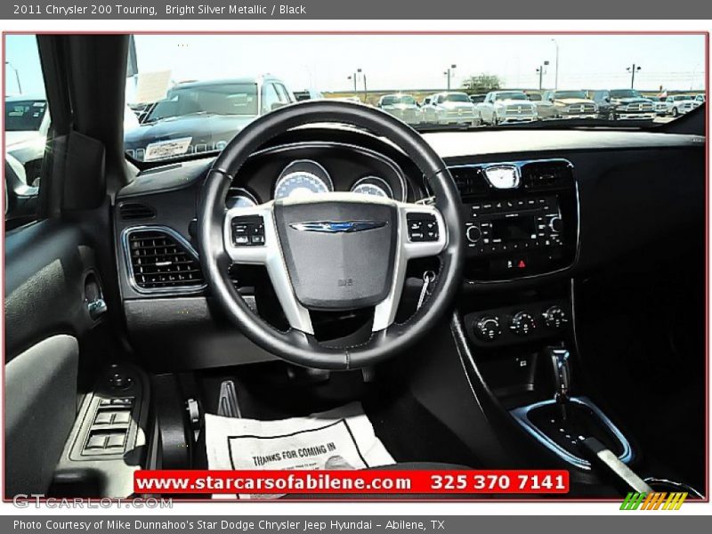 Bright Silver Metallic / Black 2011 Chrysler 200 Touring