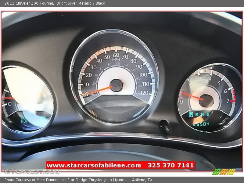 Bright Silver Metallic / Black 2011 Chrysler 200 Touring