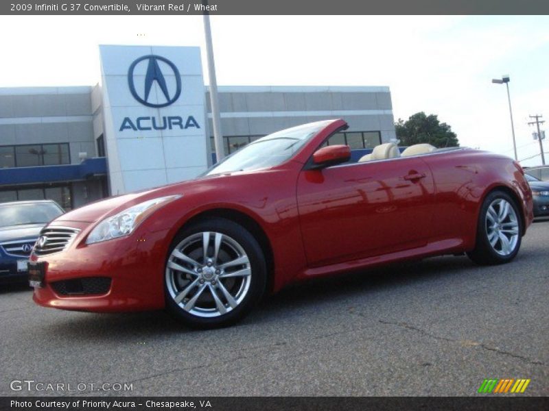 Vibrant Red / Wheat 2009 Infiniti G 37 Convertible