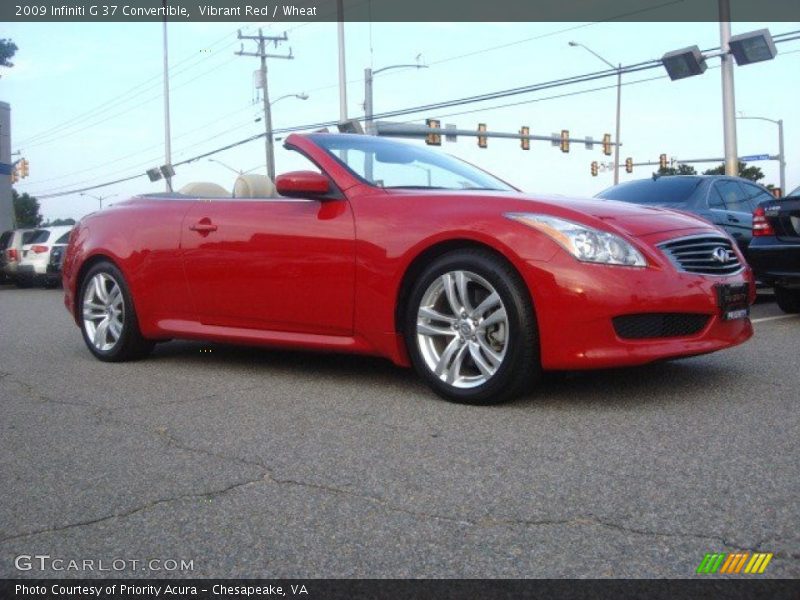 Vibrant Red / Wheat 2009 Infiniti G 37 Convertible