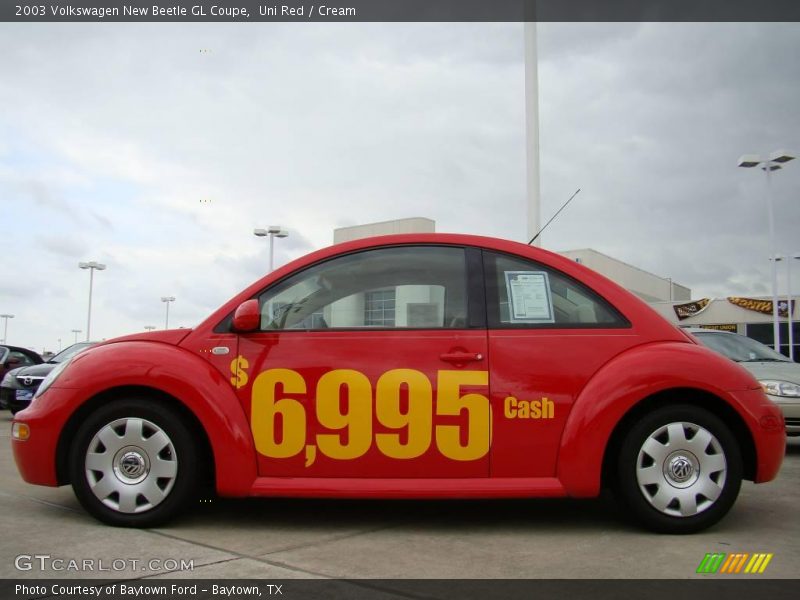 Uni Red / Cream 2003 Volkswagen New Beetle GL Coupe