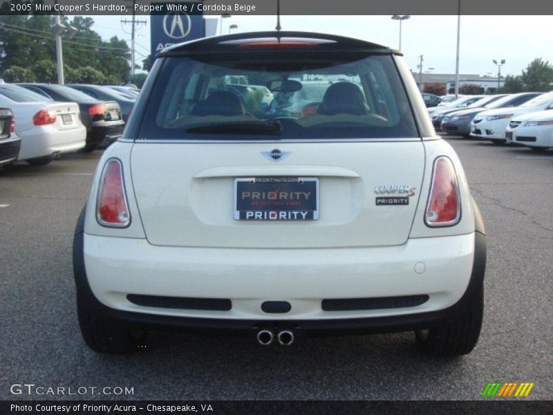 Pepper White / Cordoba Beige 2005 Mini Cooper S Hardtop