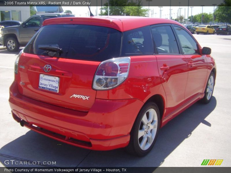 Radiant Red / Dark Gray 2006 Toyota Matrix XRS