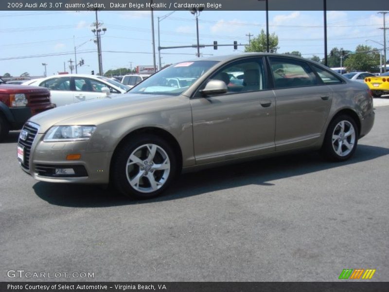 Dakar Beige Metallic / Cardamom Beige 2009 Audi A6 3.0T quattro Sedan