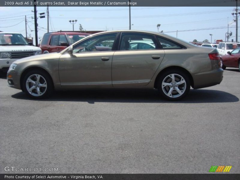Dakar Beige Metallic / Cardamom Beige 2009 Audi A6 3.0T quattro Sedan