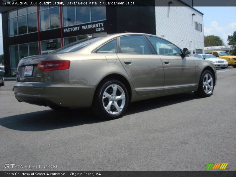 Dakar Beige Metallic / Cardamom Beige 2009 Audi A6 3.0T quattro Sedan