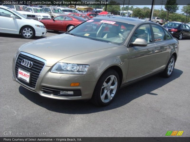 Dakar Beige Metallic / Cardamom Beige 2009 Audi A6 3.0T quattro Sedan