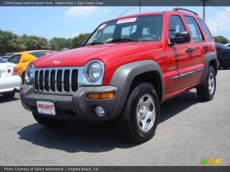 Flame Red / Dark Slate Gray 2004 Jeep Liberty Sport 4x4