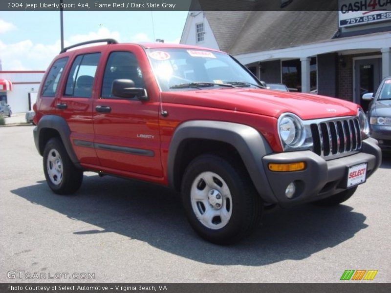Flame Red / Dark Slate Gray 2004 Jeep Liberty Sport 4x4