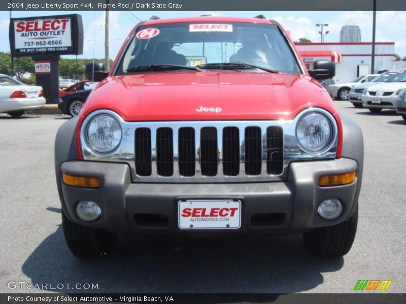 Flame Red / Dark Slate Gray 2004 Jeep Liberty Sport 4x4