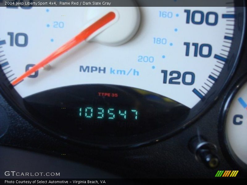 Flame Red / Dark Slate Gray 2004 Jeep Liberty Sport 4x4