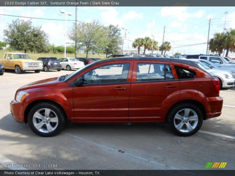 Sunburst Orange Pearl / Dark Slate Gray 2010 Dodge Caliber SXT