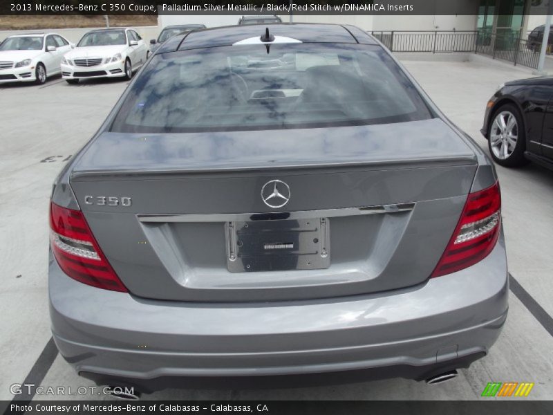 Palladium Silver Metallic / Black/Red Stitch w/DINAMICA Inserts 2013 Mercedes-Benz C 350 Coupe