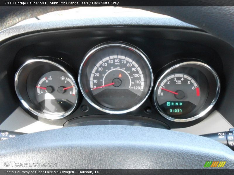 Sunburst Orange Pearl / Dark Slate Gray 2010 Dodge Caliber SXT