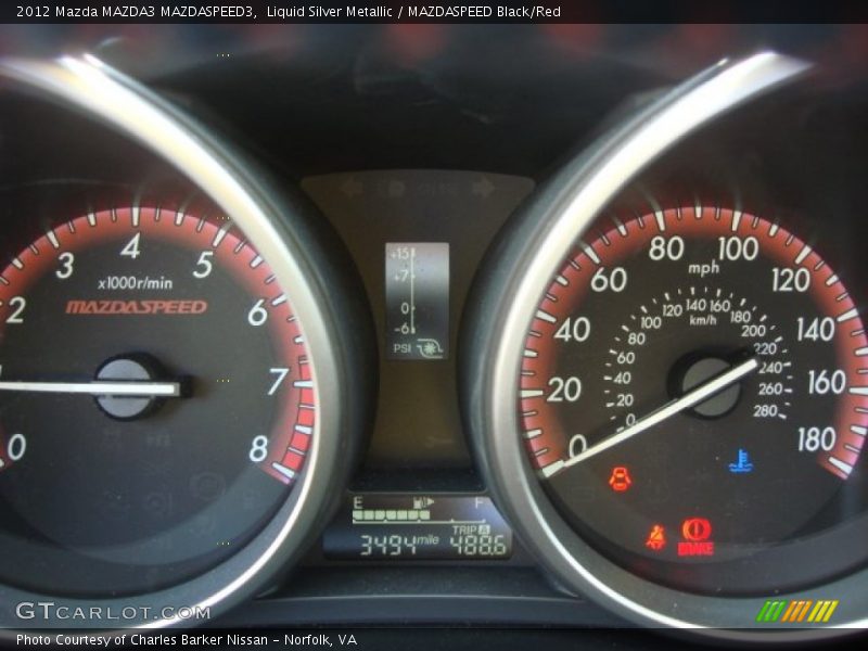 Liquid Silver Metallic / MAZDASPEED Black/Red 2012 Mazda MAZDA3 MAZDASPEED3