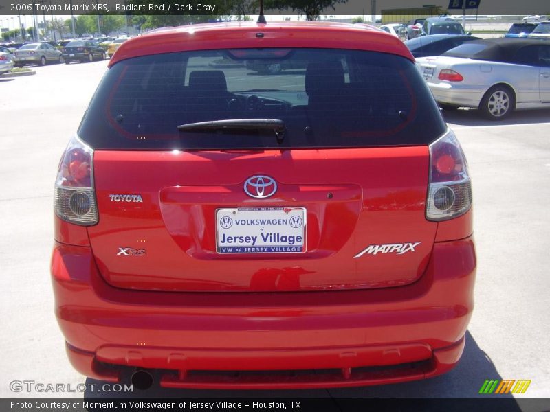 Radiant Red / Dark Gray 2006 Toyota Matrix XRS