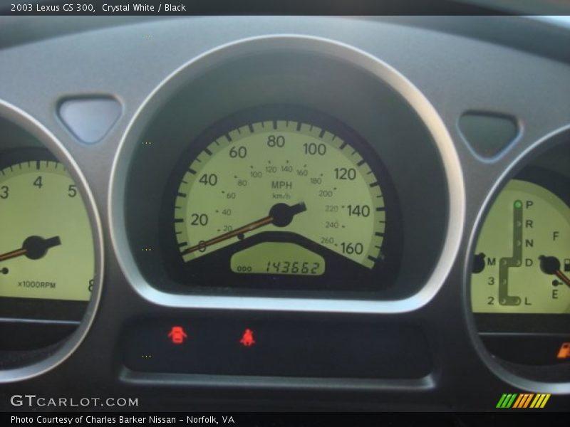 Crystal White / Black 2003 Lexus GS 300