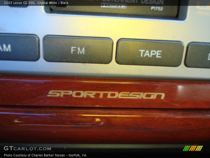 Crystal White / Black 2003 Lexus GS 300