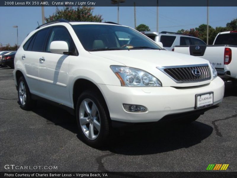 Crystal White / Light Gray 2008 Lexus RX 350 AWD