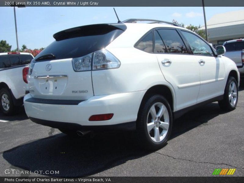 Crystal White / Light Gray 2008 Lexus RX 350 AWD