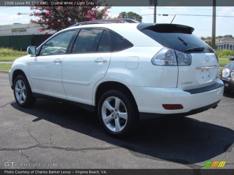 Crystal White / Light Gray 2008 Lexus RX 350 AWD