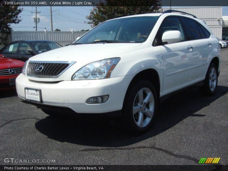 Crystal White / Light Gray 2008 Lexus RX 350 AWD