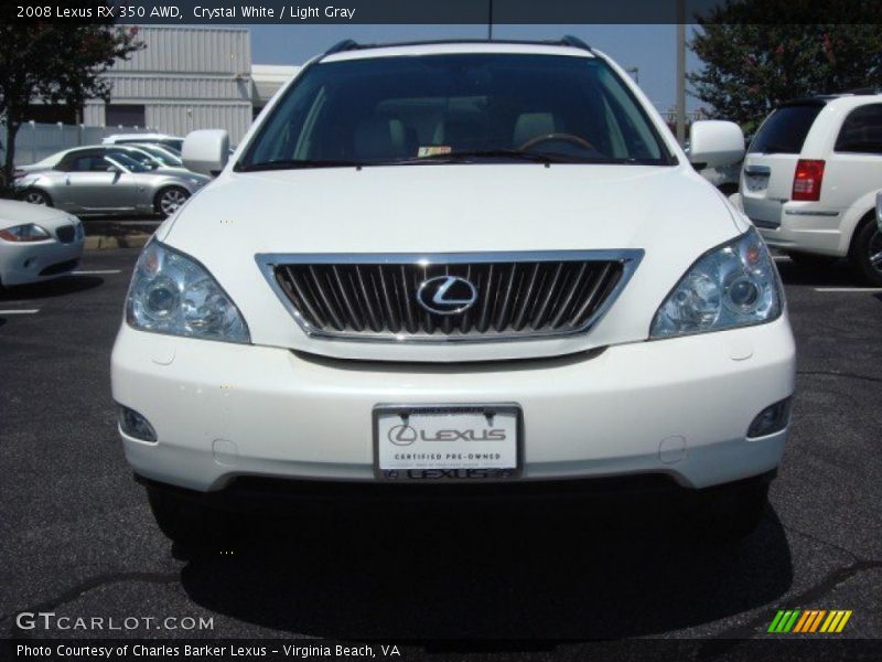 Crystal White / Light Gray 2008 Lexus RX 350 AWD