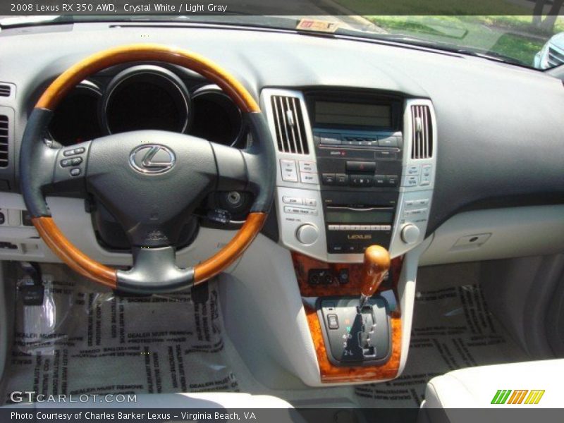 Crystal White / Light Gray 2008 Lexus RX 350 AWD