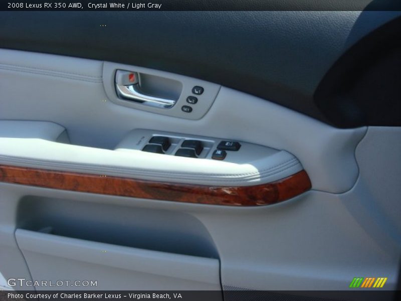 Crystal White / Light Gray 2008 Lexus RX 350 AWD