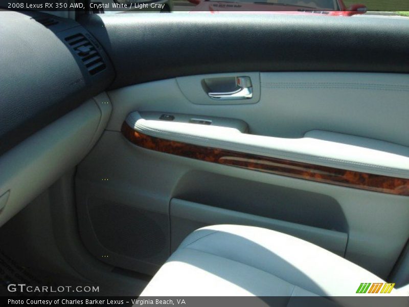 Crystal White / Light Gray 2008 Lexus RX 350 AWD