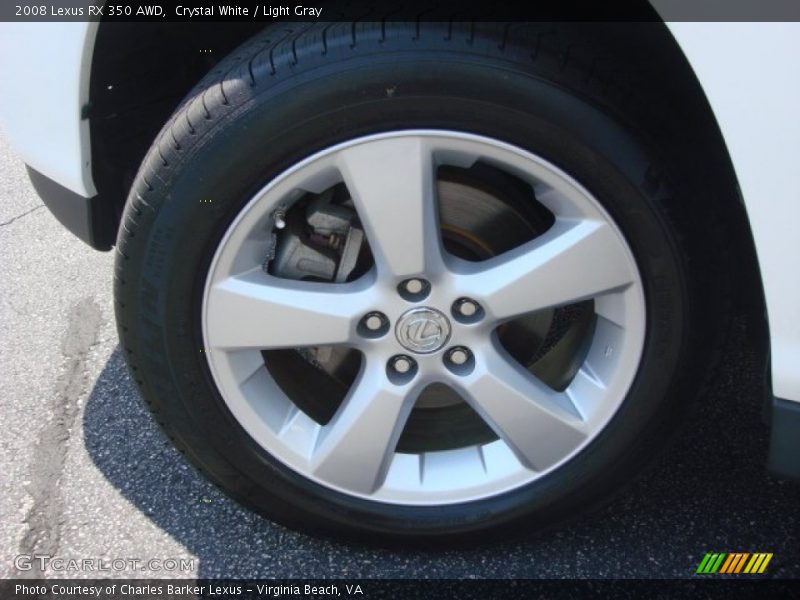 Crystal White / Light Gray 2008 Lexus RX 350 AWD