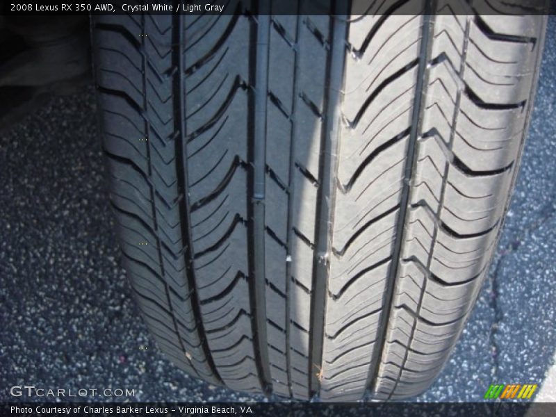 Crystal White / Light Gray 2008 Lexus RX 350 AWD