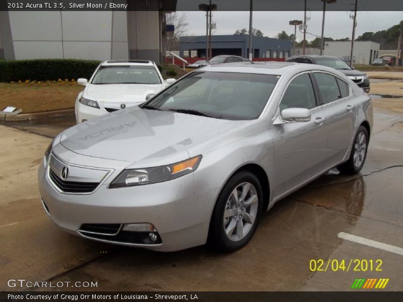 Silver Moon / Ebony 2012 Acura TL 3.5