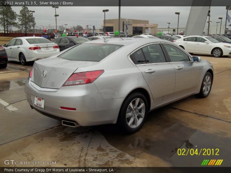 Silver Moon / Ebony 2012 Acura TL 3.5