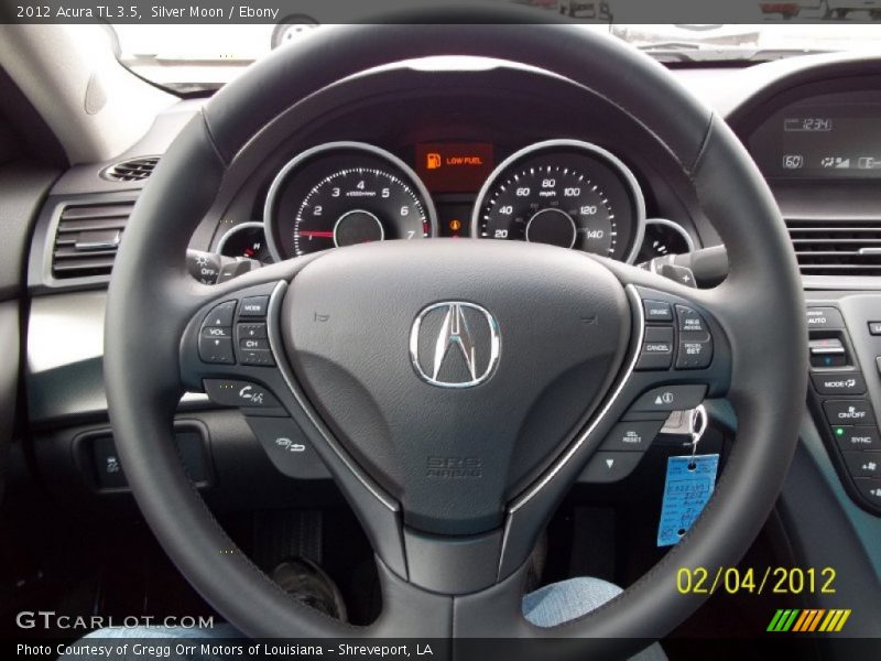 Silver Moon / Ebony 2012 Acura TL 3.5