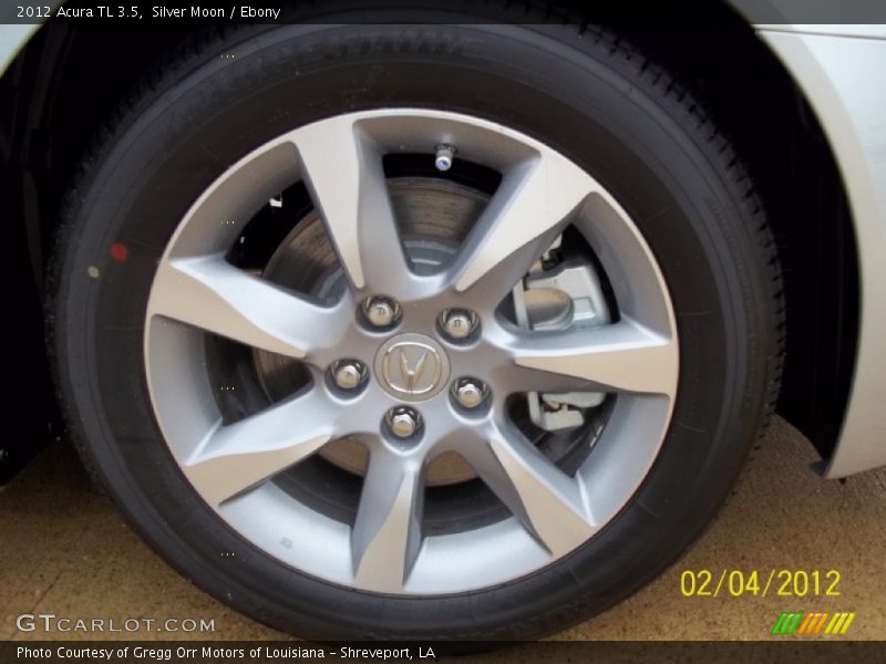 Silver Moon / Ebony 2012 Acura TL 3.5