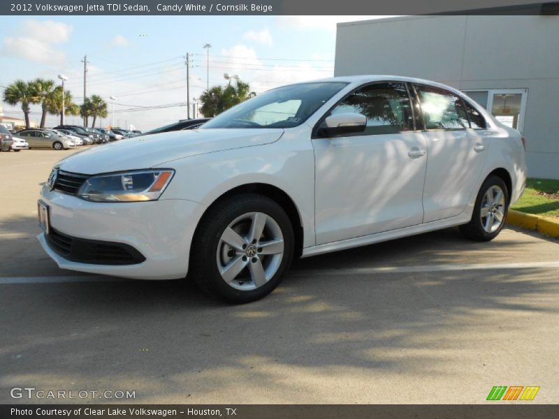 Candy White / Cornsilk Beige 2012 Volkswagen Jetta TDI Sedan