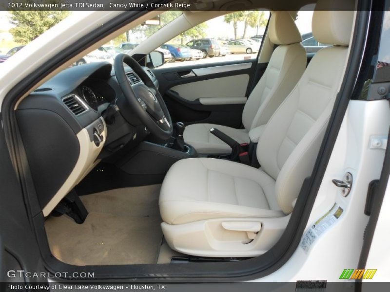 Candy White / Cornsilk Beige 2012 Volkswagen Jetta TDI Sedan