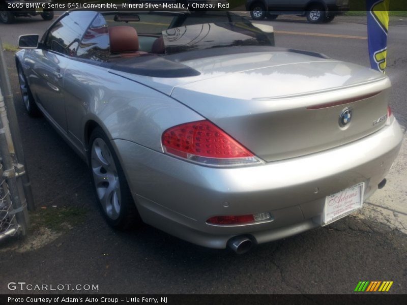 Mineral Silver Metallic / Chateau Red 2005 BMW 6 Series 645i Convertible