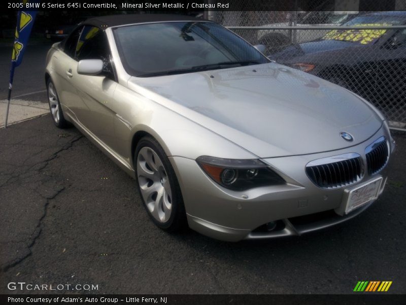 Mineral Silver Metallic / Chateau Red 2005 BMW 6 Series 645i Convertible