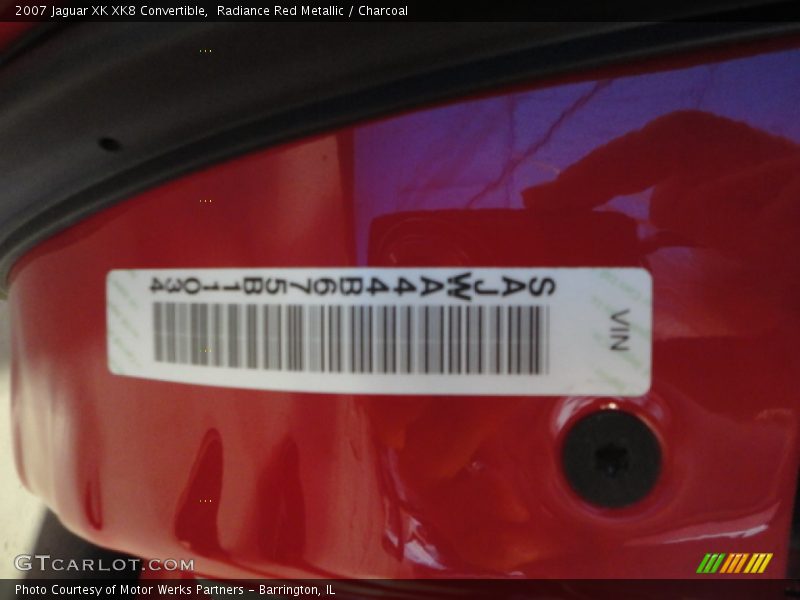 Radiance Red Metallic / Charcoal 2007 Jaguar XK XK8 Convertible