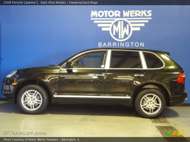 Dark Olive Metallic / Havanna/Sand Beige 2008 Porsche Cayenne S