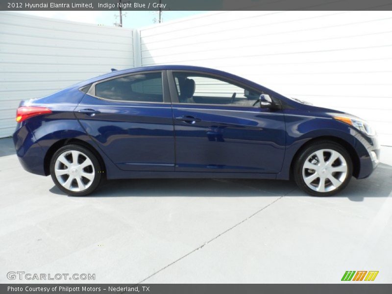 Indigo Night Blue / Gray 2012 Hyundai Elantra Limited