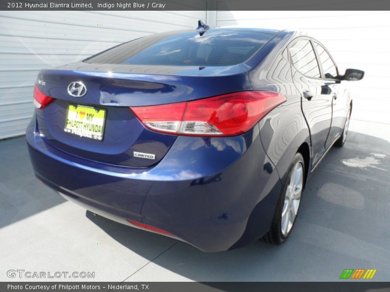 Indigo Night Blue / Gray 2012 Hyundai Elantra Limited