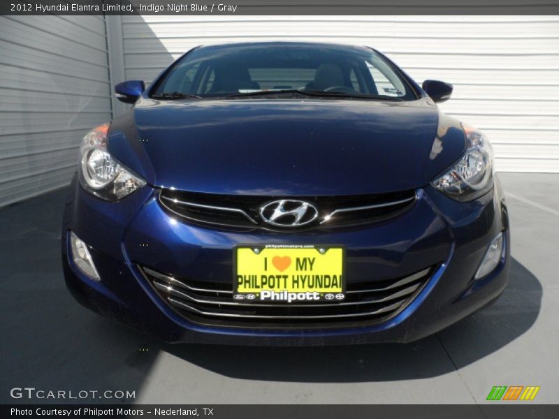 Indigo Night Blue / Gray 2012 Hyundai Elantra Limited