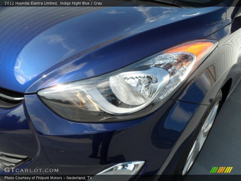 Indigo Night Blue / Gray 2012 Hyundai Elantra Limited