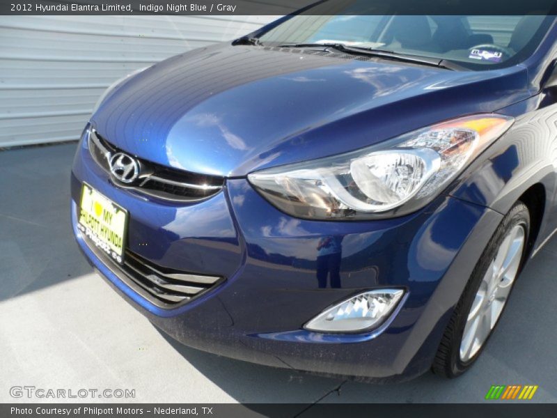 Indigo Night Blue / Gray 2012 Hyundai Elantra Limited