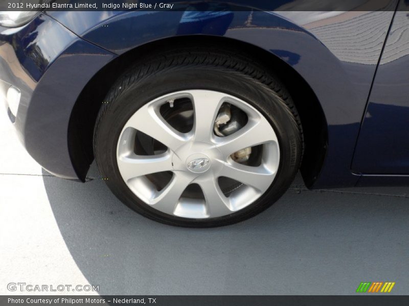 Indigo Night Blue / Gray 2012 Hyundai Elantra Limited