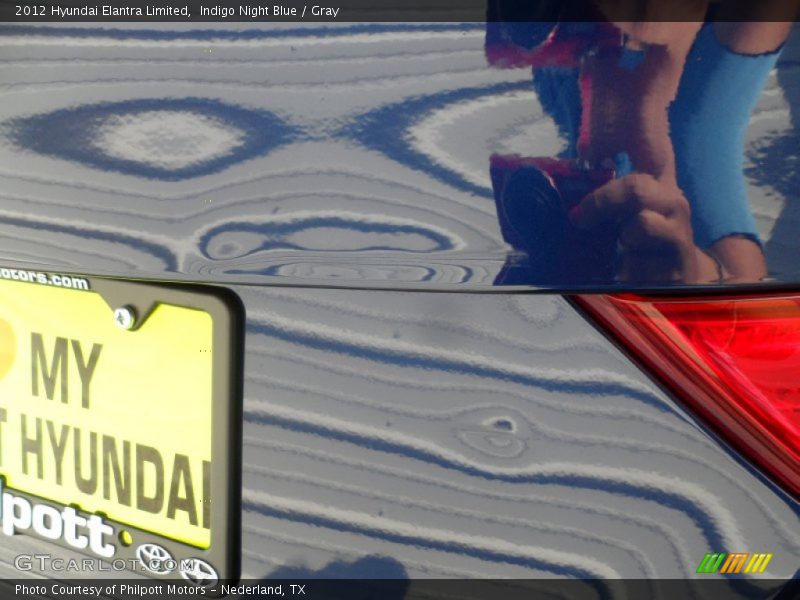 Indigo Night Blue / Gray 2012 Hyundai Elantra Limited